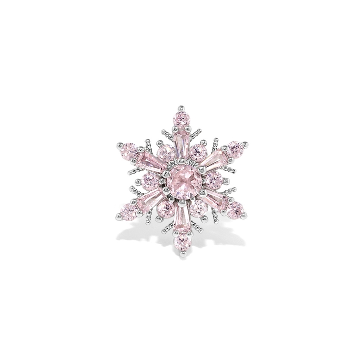 ライトピンク | 軟骨ピアス 雪の結晶スノークリスタル凛オリジナル冬クリスマス ボディピアス | ボディピアス専門店凛RIN