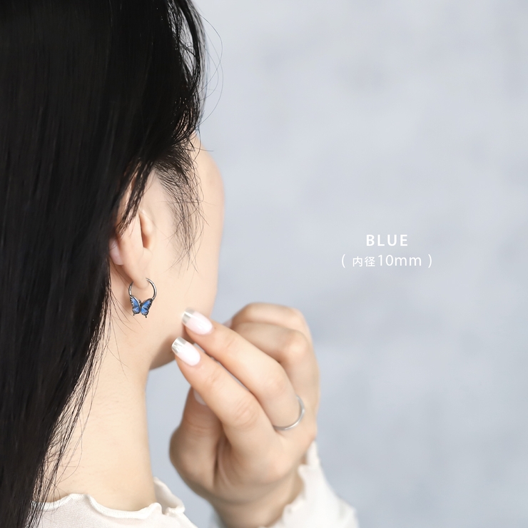 軟骨ピアス 蝶々バタフライ羽ピンクグリーンブルーパープル ボディピアス | ボディピアス専門店凛RIN | 詳細画像4 
