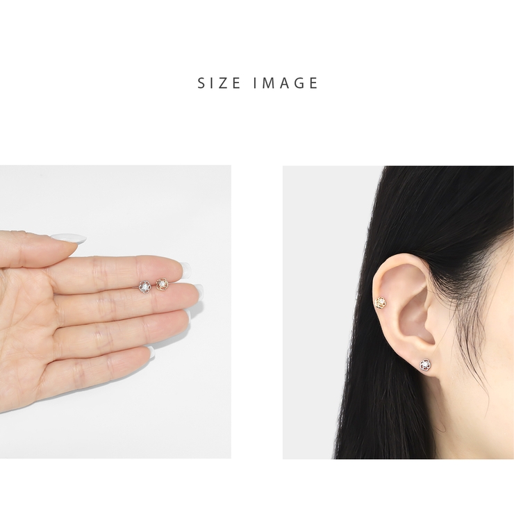 軟骨ピアス 薔薇バラ透かしデザインジュエル上品かわいい花 ボディピアス | ボディピアス専門店凛RIN | 詳細画像7 