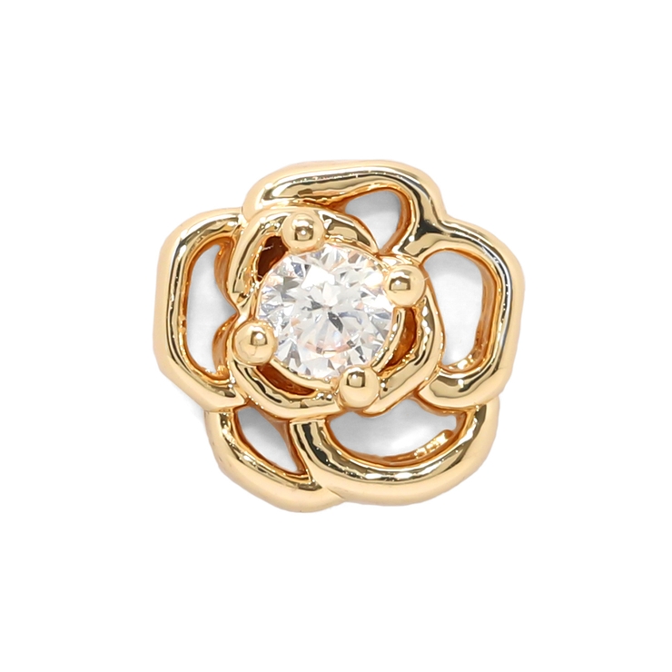 ゴールド | 軟骨ピアス 薔薇バラ透かしデザインジュエル上品かわいい花 ボディピアス | ボディピアス専門店凛RIN