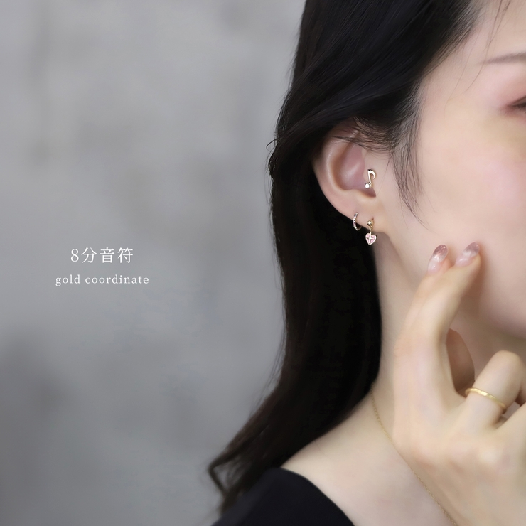 軟骨ピアス 音符ト音記号ジュエルキラキラサージカルステンレス ボディピアス | ボディピアス専門店凛RIN | 詳細画像5 