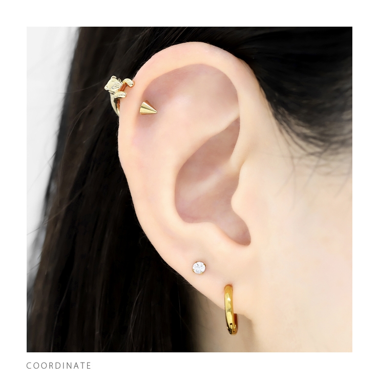 軟骨ピアス のびネコ猫かわいいアンテナヘリックス動物イベント ボディピアス | ボディピアス専門店凛RIN | 詳細画像10 