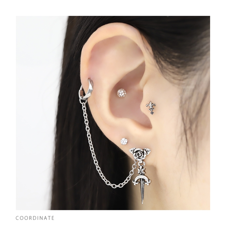 ステンレスピアス ダイヤモンドカットシンプルシャープ ボディピアス | ボディピアス専門店凛RIN | 詳細画像8 