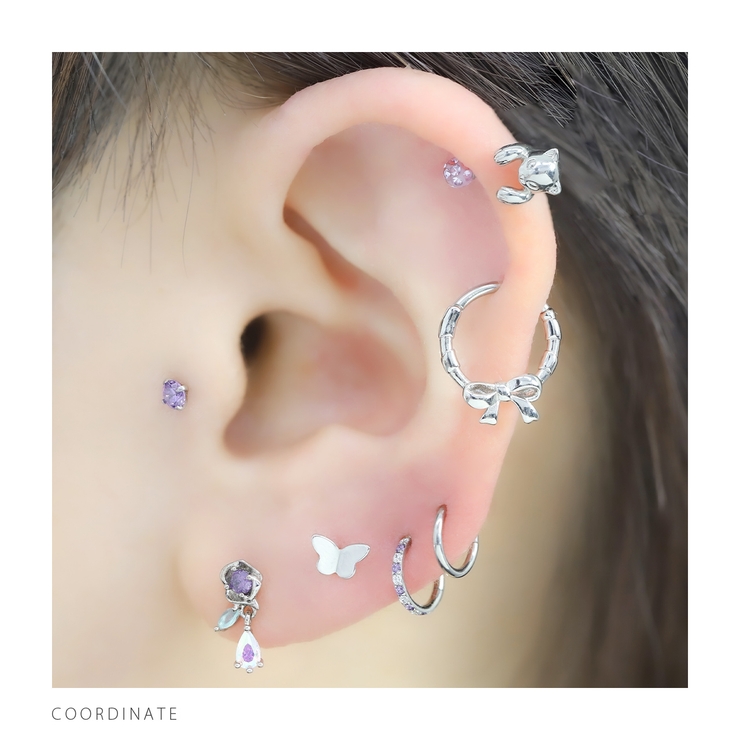 軟骨ピアス リボンバレエコアシンプル大人カワイイ ボディピアス | ボディピアス専門店凛RIN | 詳細画像6 