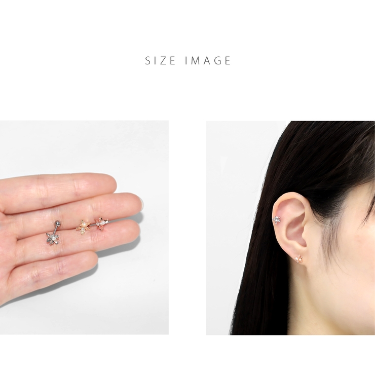 軟骨ピアス 華やか花フラワー上品キレイ系オケージョン ボディピアス | ボディピアス専門店凛RIN | 詳細画像7 