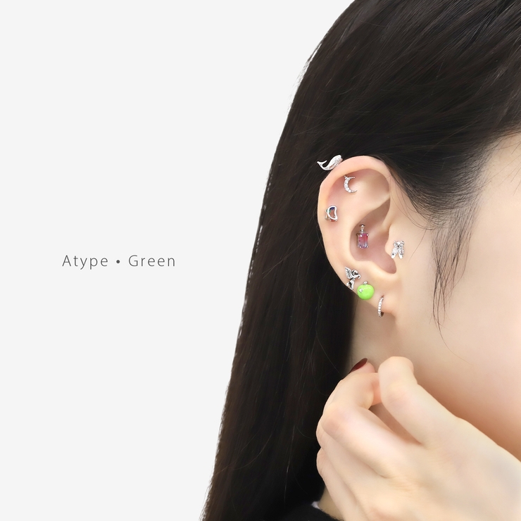 軟骨ピアス りんご青りんごジュエルリンゴアップル林檎フルーツ果物 ボディピアス | ボディピアス専門店凛RIN | 詳細画像4 