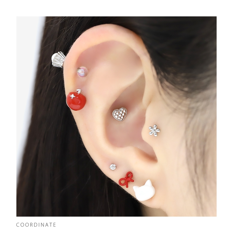 軟骨ピアス りんご青りんごジュエルリンゴアップル林檎フルーツ果物 ボディピアス | ボディピアス専門店凛RIN | 詳細画像5 