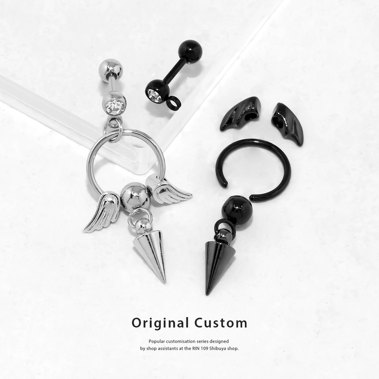 軟骨ピアスカスタムセット エンジェルデビル天使悪魔 カスタムピアス可愛い人気 | ボディピアス専門店凛RIN | 詳細画像4 