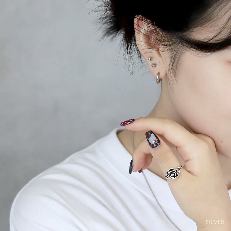 指輪リング アンティーク調ローズ薔薇モチーフバラスタイリッシュシルバーゴールド | ボディピアス専門店凛RIN | 詳細画像3 