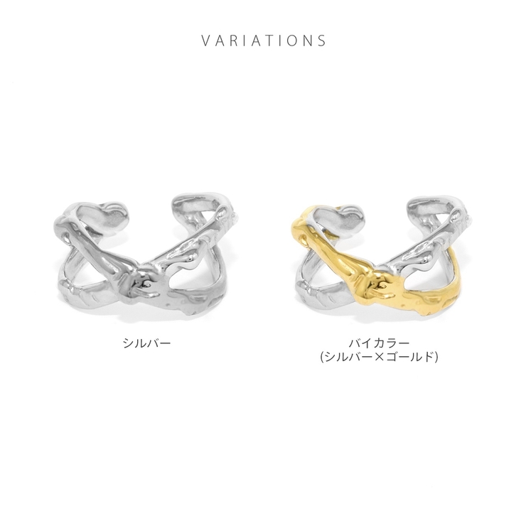 指輪リング クロスリングクロスモチーフシルバーバイカラースタイリッシュ オープン… | ボディピアス専門店凛RIN | 詳細画像9 