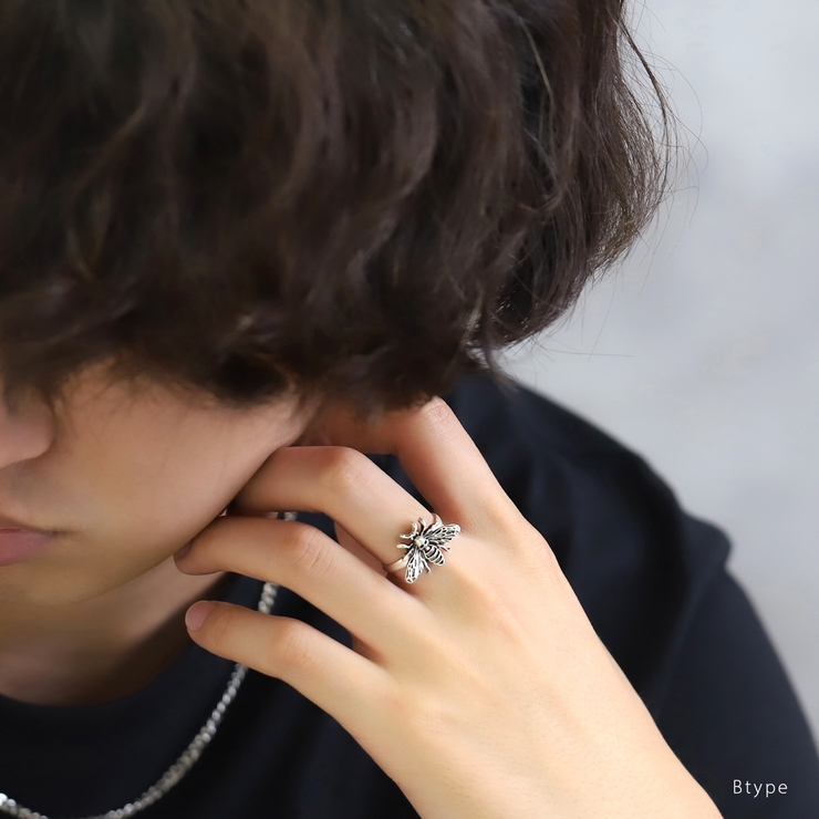 指輪 リング 昆虫虫蝶蜂蛾ドクロシルバーかっこいいスタイリッシュユニセックス | ボディピアス専門店凛RIN | 詳細画像4 