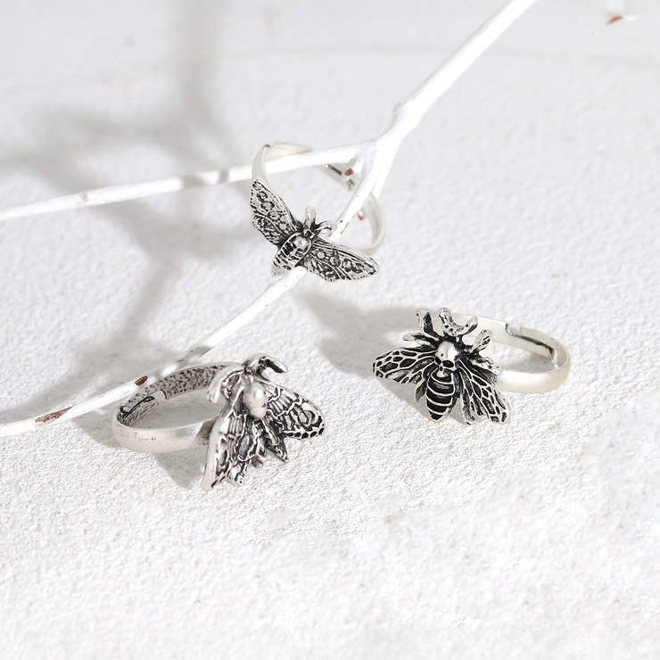 指輪 リング 昆虫虫蝶蜂蛾ドクロシルバーかっこいいスタイリッシュユニセックス | ボディピアス専門店凛RIN | 詳細画像6 