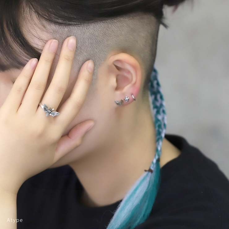 指輪 リング 昆虫虫蝶蜂蛾ドクロシルバーかっこいいスタイリッシュユニセックス | ボディピアス専門店凛RIN | 詳細画像7 