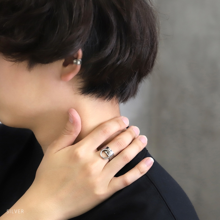 指輪 リング リングノブ輪リングプル環っかシルバーゴールドステンレスかっこいいユ… | ボディピアス専門店凛RIN | 詳細画像3 
