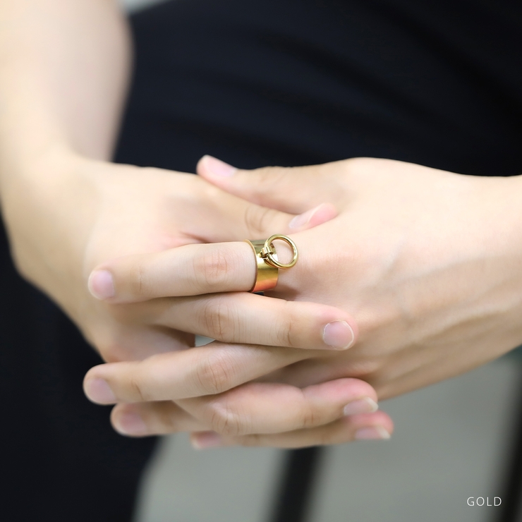 指輪 リング リングノブ輪リングプル環っかシルバーゴールドステンレスかっこいいユ… | ボディピアス専門店凛RIN | 詳細画像4 