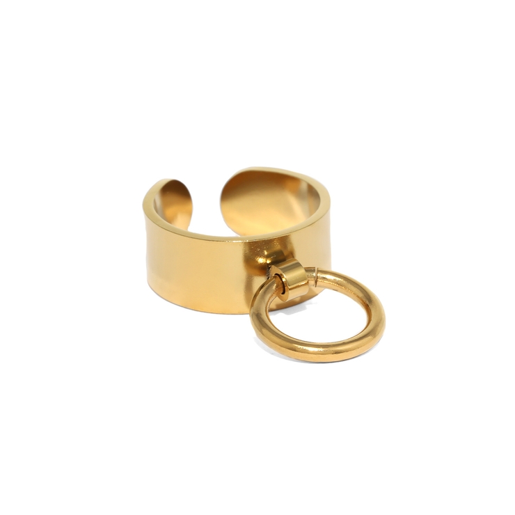 ゴールド | 指輪 リング リングノブ輪リングプル環っかシルバーゴールドステンレスかっこいいユ… | ボディピアス専門店凛RIN