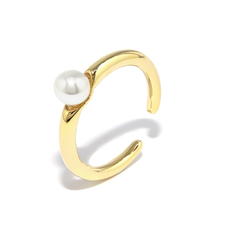 ゴールド | 指輪リングシンプル パール一粒大人可愛い上品 オープンリング | ボディピアス専門店凛RIN