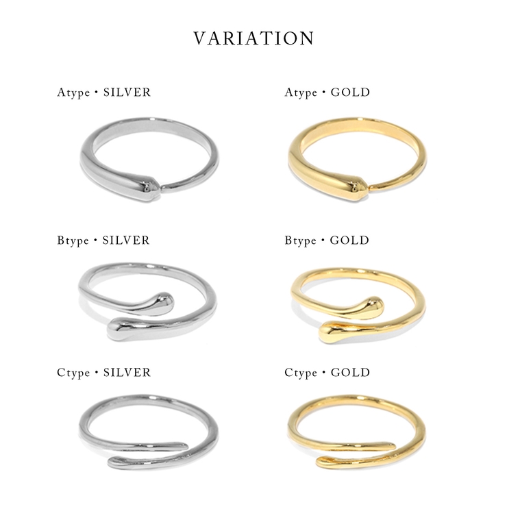 リング指輪 フォークリング レディースシルバーゴールド | ボディピアス専門店凛RIN | 詳細画像8 