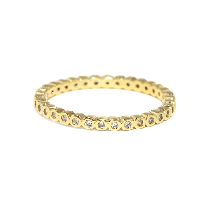 ゴールド | 指輪リング エレガントキュービックジルコニア 18金ロジウムコーティングかわいい | ボディピアス専門店凛RIN