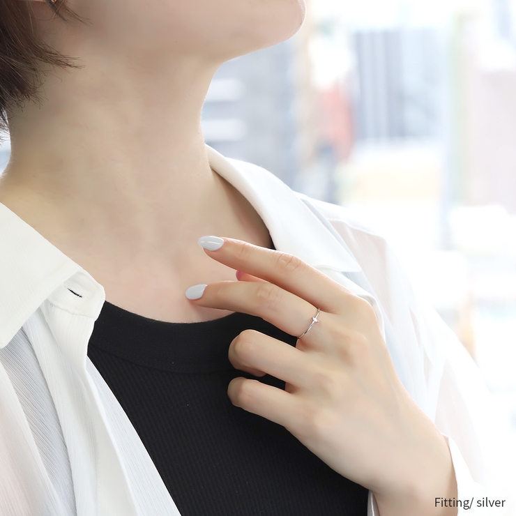 指輪リング 十字エレガント キュービックジルコニア18金 | ボディピアス専門店凛RIN | 詳細画像2 