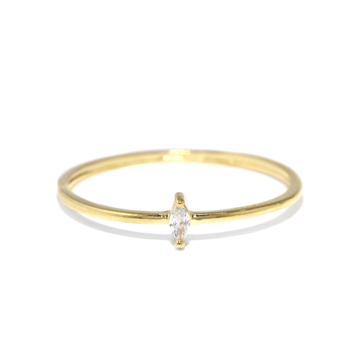 ゴールド | 指輪リング 十字エレガント キュービックジルコニア18金 | ボディピアス専門店凛RIN