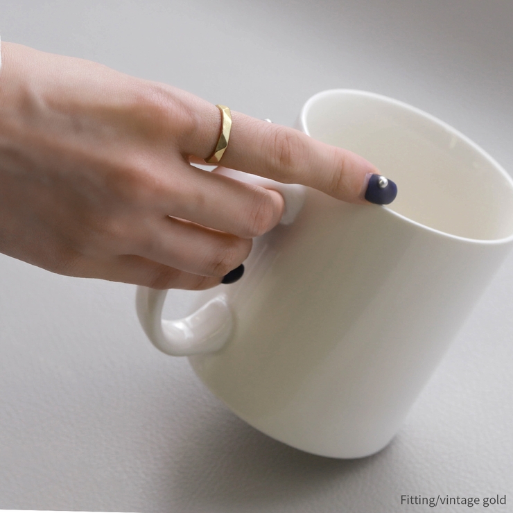 リング 八角形オクタゴンジオメトリック ボリューム18Kファッションリング | ボディピアス専門店凛RIN | 詳細画像3 