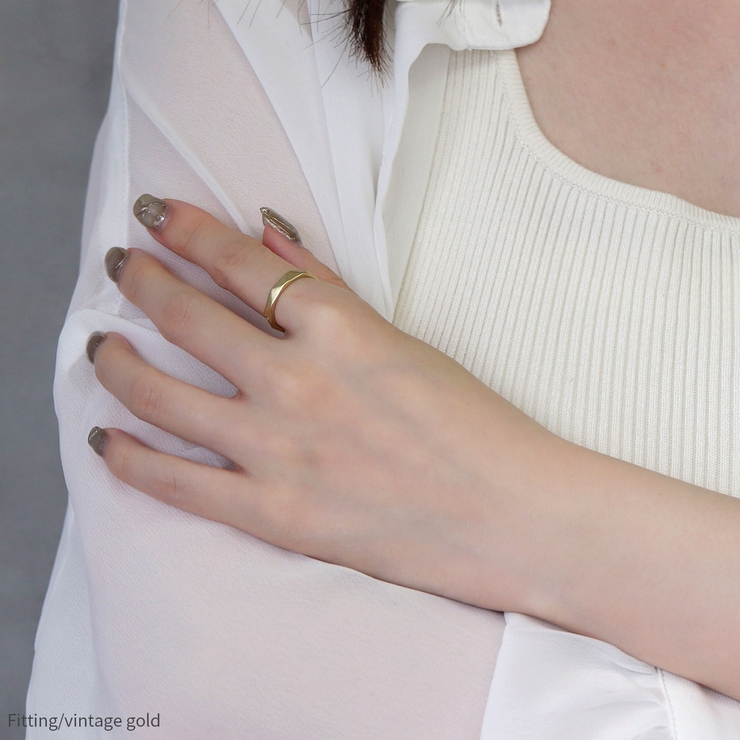 リング 八角形オクタゴンジオメトリック ボリューム18Kファッションリング | ボディピアス専門店凛RIN | 詳細画像5 