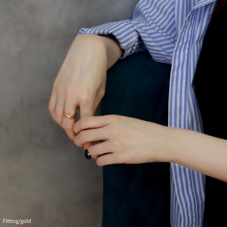指輪リング 結び目2連リング トレンドknotアクセントデザインリング | ボディピアス専門店凛RIN | 詳細画像6 