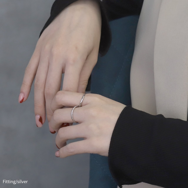 指輪リング シンプルレイヤード2連 トレンドアクセントシックダブルリング | ボディピアス専門店凛RIN | 詳細画像6 