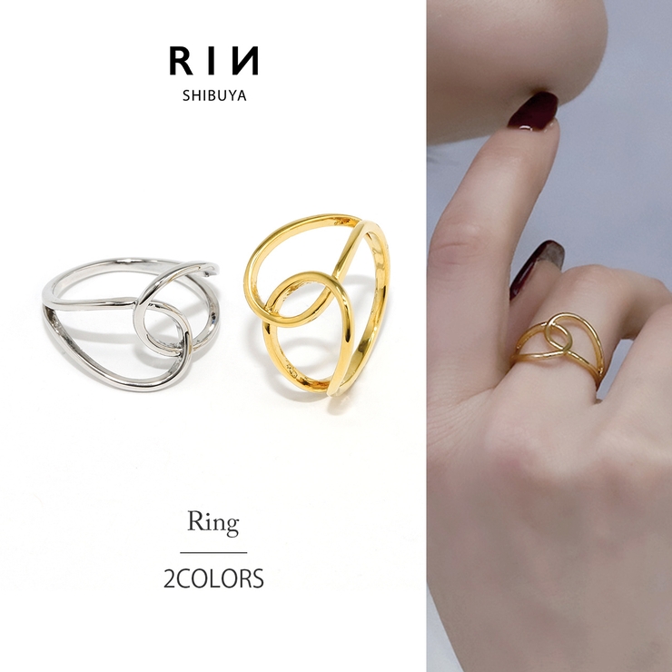 指輪レディースリング クロスリング交差メビウスの輪 華奢見えデザインリング | ボディピアス専門店凛RIN | 詳細画像1 