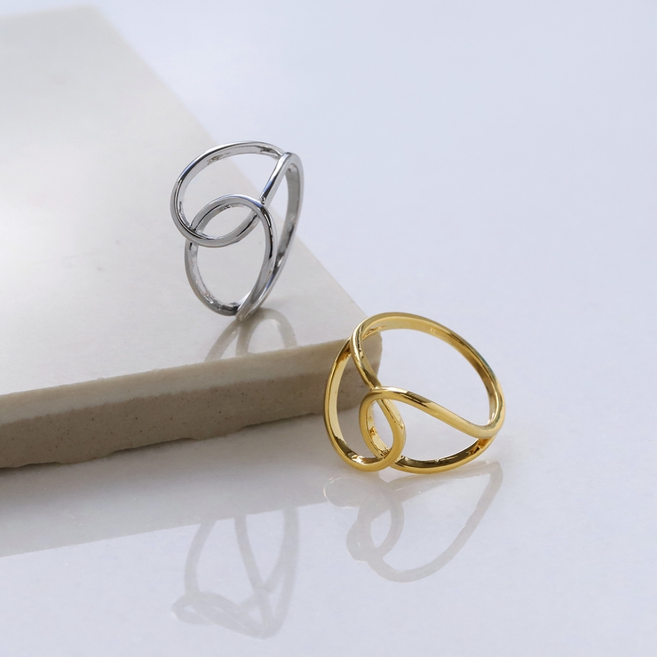 指輪レディースリング クロスリング交差メビウスの輪 華奢見えデザインリング | ボディピアス専門店凛RIN | 詳細画像4 