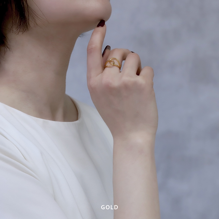 指輪レディースリング クロスリング交差メビウスの輪 華奢見えデザインリング | ボディピアス専門店凛RIN | 詳細画像5 