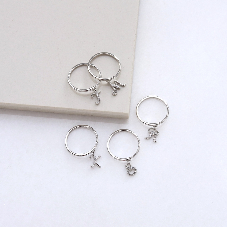 指輪レディースリング イニシャルアルファベット | ボディピアス専門店凛RIN | 詳細画像4 