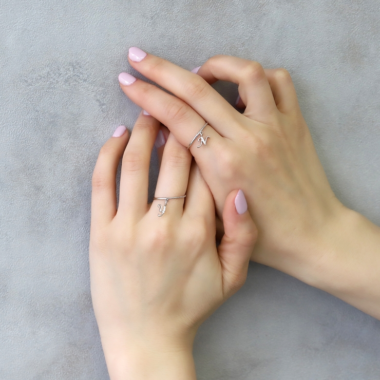 指輪レディースリング イニシャルアルファベット | ボディピアス専門店凛RIN | 詳細画像8 