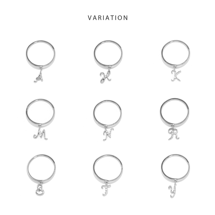 指輪レディースリング イニシャルアルファベット | ボディピアス専門店凛RIN | 詳細画像9 