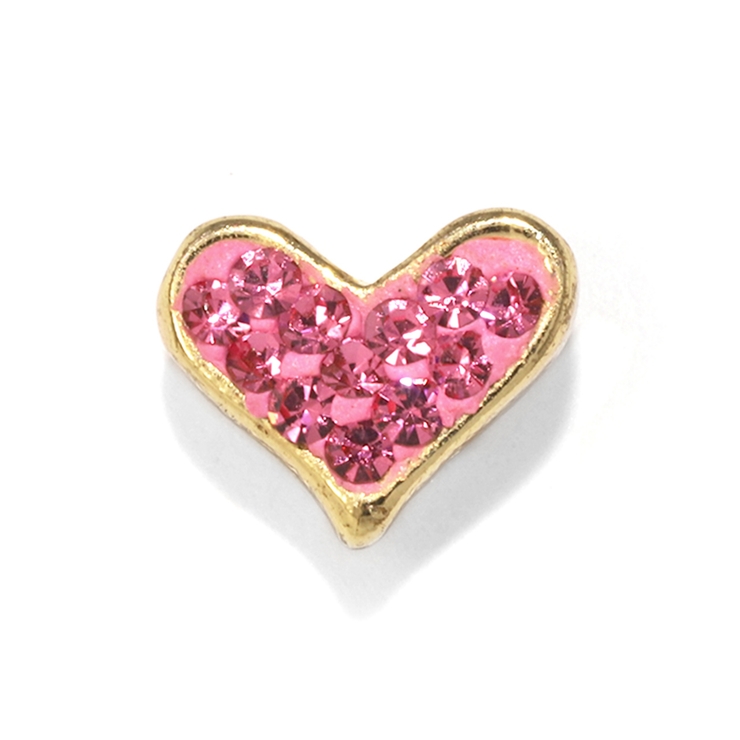 ゴールド・ピンク | ハート カスタマイズキャッチ パーツネジ式 | ボディピアス専門店凛RIN