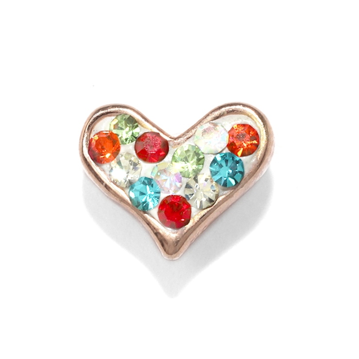 ピンクゴールド・ビビッドミックス | ハート カスタマイズキャッチ パーツネジ式 | ボディピアス専門店凛RIN