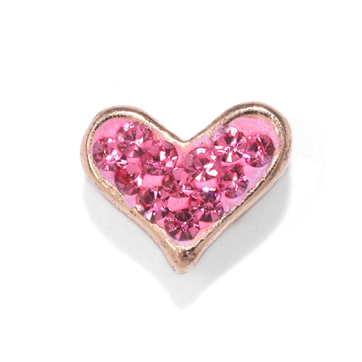 ピンクゴールド・ピンク | ハート カスタマイズキャッチ パーツネジ式 | ボディピアス専門店凛RIN
