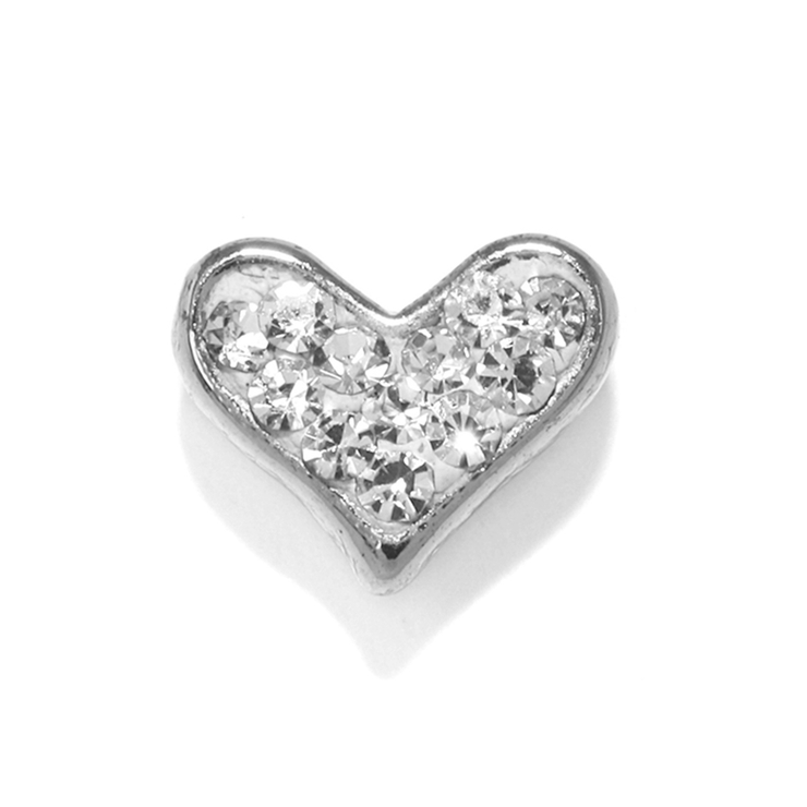 シルバー・クリア | ハート カスタマイズキャッチ パーツネジ式 | ボディピアス専門店凛RIN