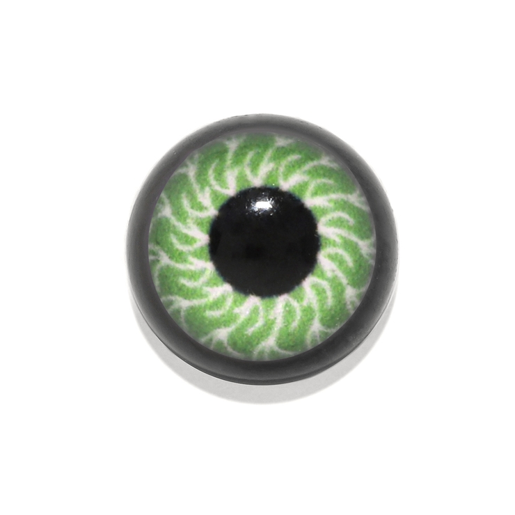 ブラック/グリーン | キャッチボディピアス 目玉 ピアスパーツネジ式ハロウィン | ボディピアス専門店凛RIN