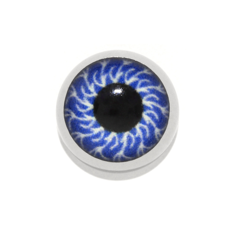 シルバー/パープル | キャッチボディピアス 目玉 ピアスパーツネジ式ハロウィン | ボディピアス専門店凛RIN