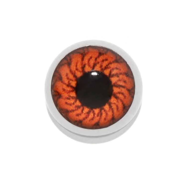 シルバー/レッド | キャッチボディピアス 目玉 ピアスパーツネジ式ハロウィン | ボディピアス専門店凛RIN