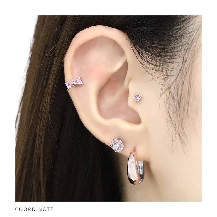 軟骨ピアス お花みたいなフラワージュエルビジュー花金属アレルギー ボディピアス | ボディピアス専門店凛RIN | 詳細画像5 