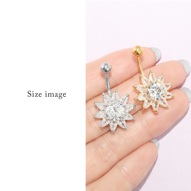 へそピアス0368 ジュエル 花ヘソピアス | ボディピアス専門店凛RIN | 詳細画像4 