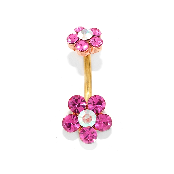 ゴールド・ピンク | へそピアス 花 ボディピアス | ボディピアス専門店凛RIN