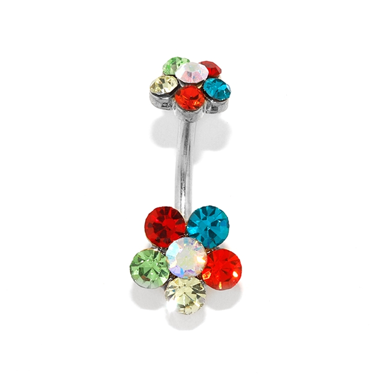 シルバー・ミックス | へそピアス 花 ボディピアス | ボディピアス専門店凛RIN