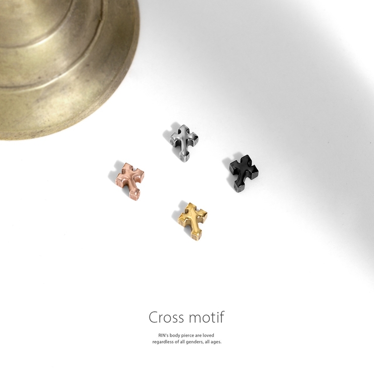 キャッチ 十字架クロス小さめミニかわいい ボディピアス | ボディピアス専門店凛RIN | 詳細画像2 
