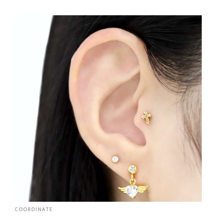 キャッチ 十字架クロス小さめミニかわいい ボディピアス | ボディピアス専門店凛RIN | 詳細画像7 