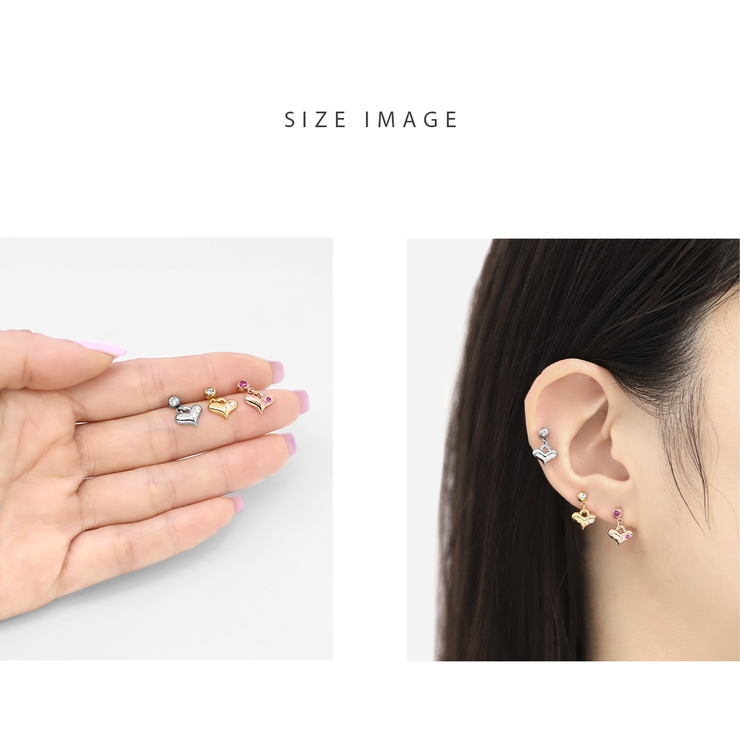 ハートかわいい 軟骨ピアス軟骨ボディーピアス ボディピピアス凛軟骨用 | ボディピアス専門店凛RIN | 詳細画像7 