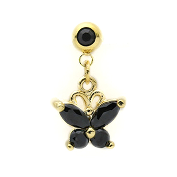 ゴールド・ブラック | ボディピアスラブレット 蝶バタフライ蝶々ちょうちょ 軟骨ピアス | ボディピアス専門店凛RIN